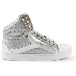 New Pastry Women's Pop Tart Glitter High-Top Sneaker Dance Shoes Silver Size 7